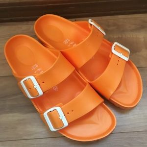 Orange EVA Birkenstocks size 39!